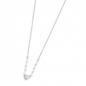 COLLANA CUORE CON CRISTALLI ACCIAIO