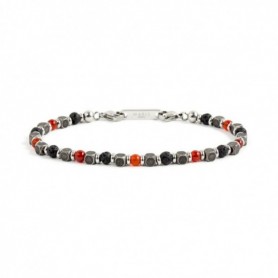 MARLÙ BRACCIALE PIETRA ARANCIO NERO