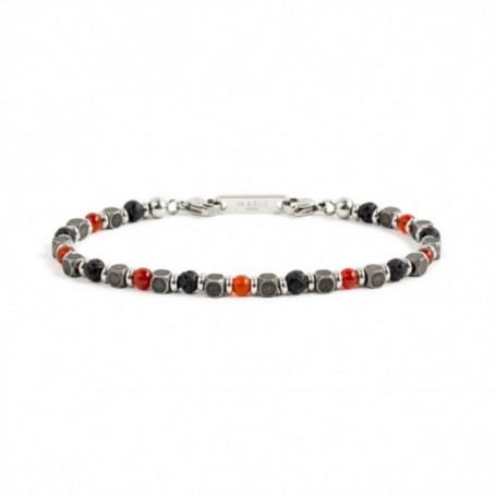 MARLÙ BRACCIALE PIETRA ARANCIO NERO