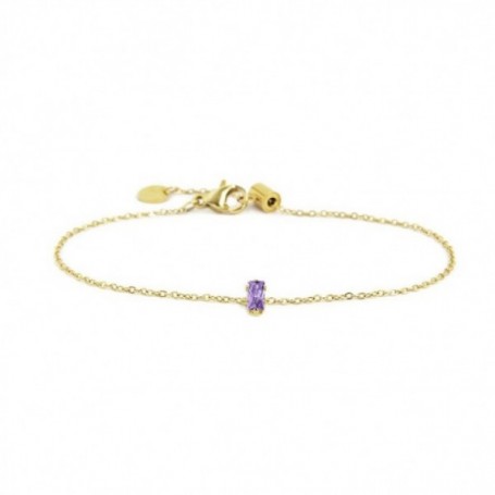 MARLÙ BRACCIALE CON CRISTALLO VIOLA-ORO