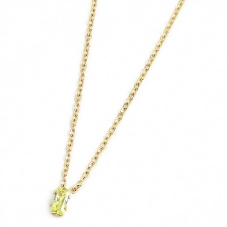 MARLÙ COLLANA CON CRISTALLO VERDE-ORO