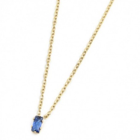 MARLÙ COLLANA CON CRISTALLO BLU-ORO