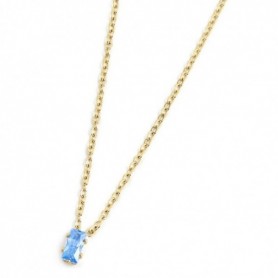 MARLÙ COLLANA CON CRISTALLO  BLU-ORO