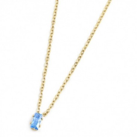 MARLÙ COLLANA CON CRISTALLO  BLU-ORO