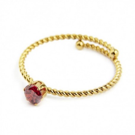 MARLÙ ANELLO CON CRISTALLO ROSSO