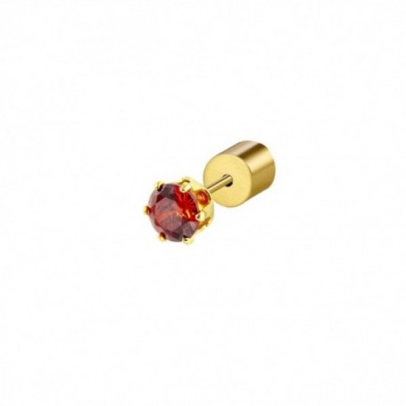 ORECCHINO ZIRCONE ROSSO 4MM 2OR0092G-R