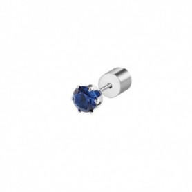 ORECCHINO ZIRCONE BLU 4MM 2OR0092-B