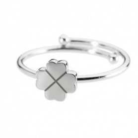 ANELLO IN ACCIAIO CON QUADRIFOGLIO